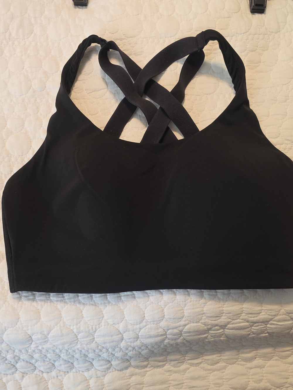 Lululemon High Energy Black Sports Bra - 34dd